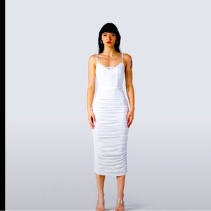 Finesse Agnes White Corset Dress